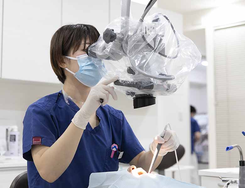 小岩（東京都江戸川区）の歯医者、笠原デンタルオフィスのマイクロスコープ精密治療