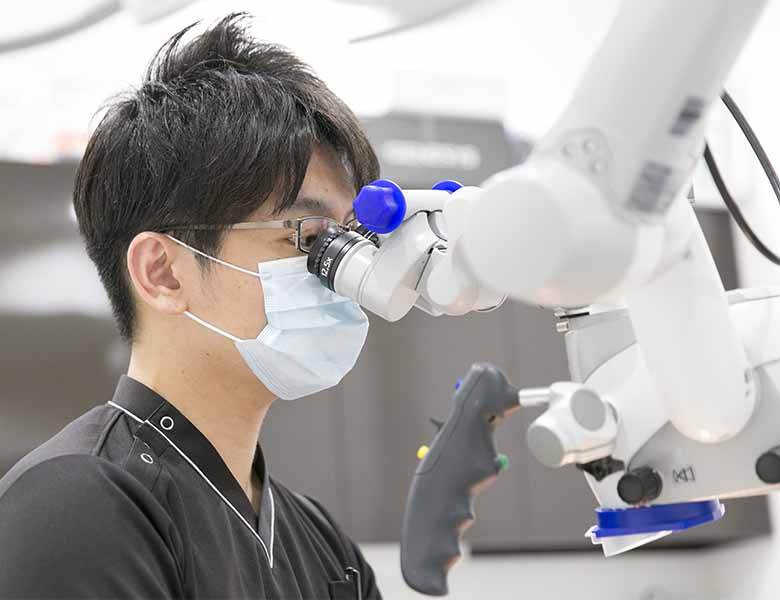 小岩（東京都江戸川区）の歯医者、笠原デンタルオフィスのマイクロスコープを使用した精密治療